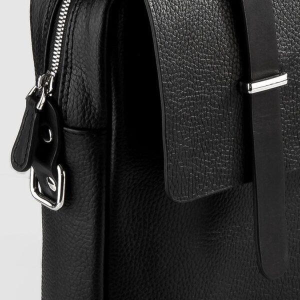 کیف دستی مردانه چرم طبیعی رنگ مشکی مدل فلوتر با قیمت مناسب