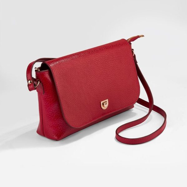 کیف دوشی چرمی زنانه مدل لیدی نایت رنگ قرمز