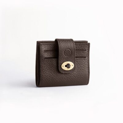 جاکارتی و کیف پول چرم طبیعی قهوه ایی قفل دار یک هدیه و سورپرایز جذاب